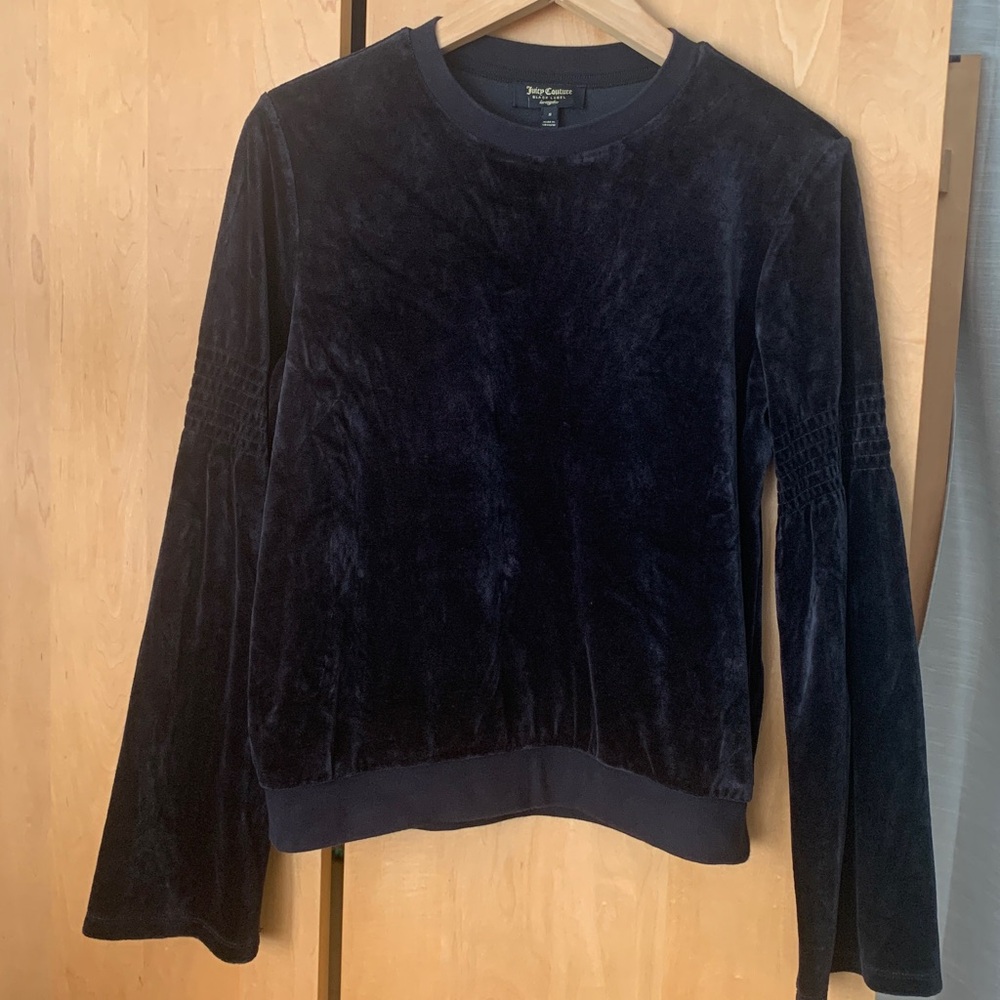 Juicy Couture Black Label Velour/ velvet Top